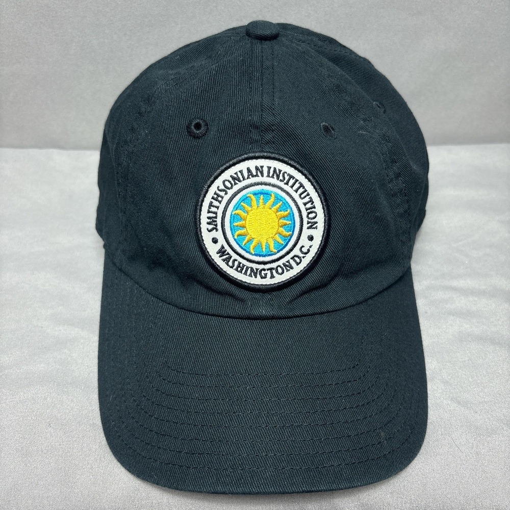 Smithsonian DC Sunburst Crest Hat American Needle Strapback Black